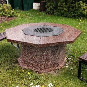 3х модульный барбекю комплекс Италия Монохром